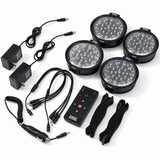 Swift Taillights ST04 complete kit with four lights, remote controller, chargers, cables and safety straps