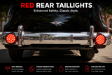 Swift Taillights ST04 red rear taillights installed on a classic Cadillac
